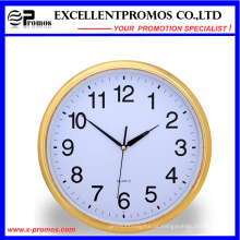 Gold Frame Logo impressão rodada de plástico Wall Clock (Item21)